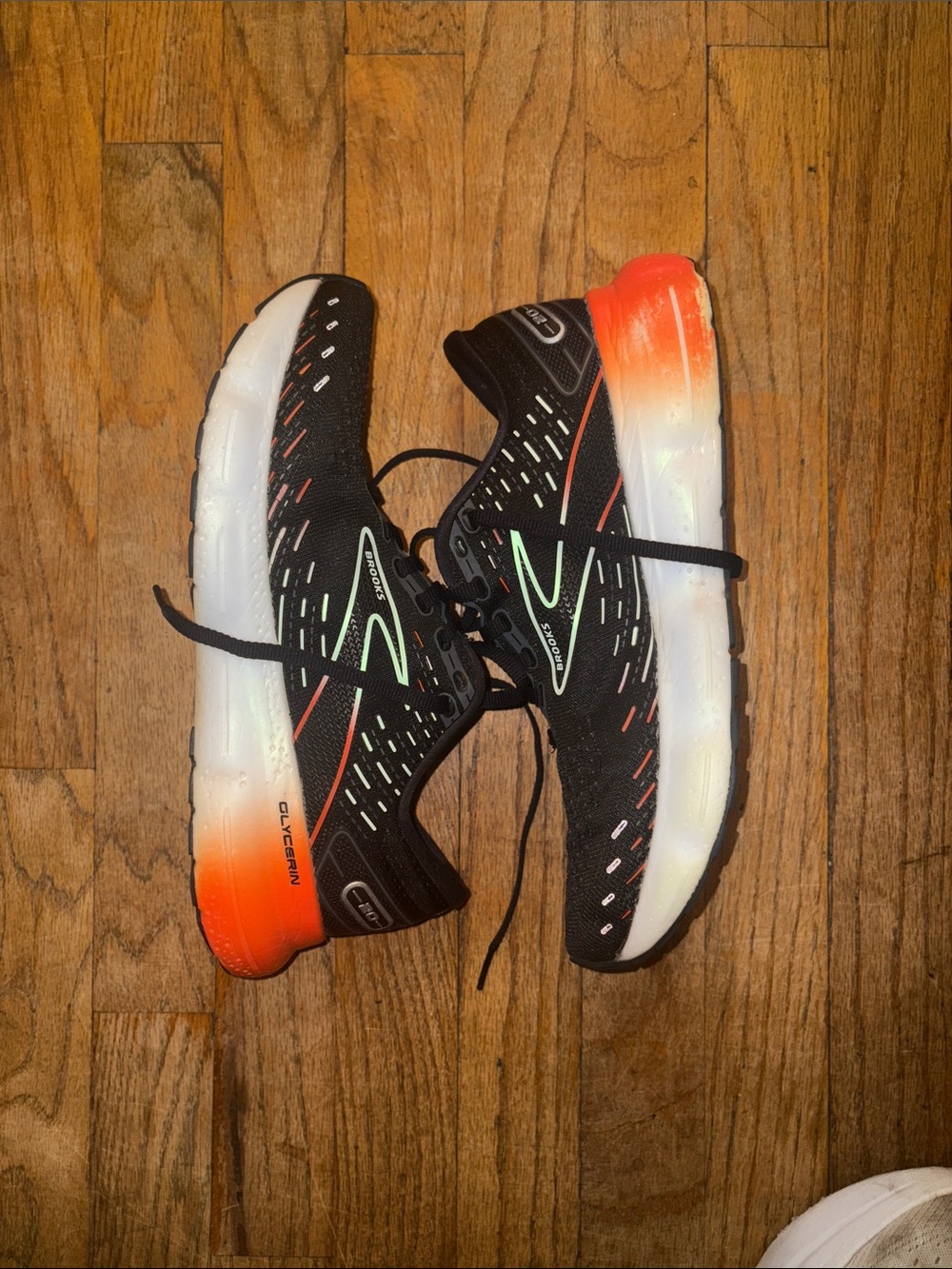 Brooks Black and Orange Athletic Sneakers - Skechers
